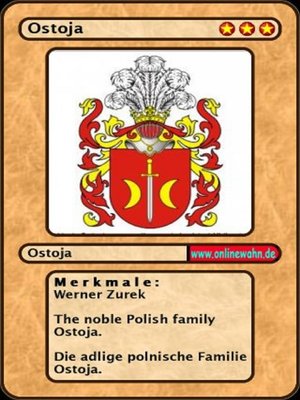 cover image of The noble Polish family Ostoja. Die adlige polnische Familie Ostoja.
